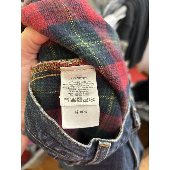 Eddie Bauer Jeans Men Blue Dark Wash Cotton Blend Fleece Lined Straight 36x30 - Picture 11 of 11